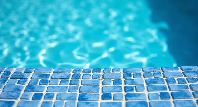 Carrelage de bassin refait, finition émaux